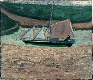 ArtsDot.com: Alfred Wallis | 158 油絵 Alfred Wallis | 注文 絵画の