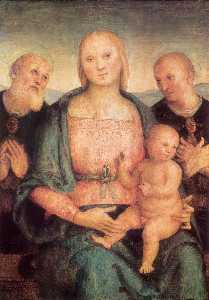 Pietro Perugino (Pietro Vannucci) - 聖人との聖母と子供